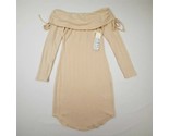 Almost Famous Women&#39;s Form-fitting Body Dress Size Small Beige TQ18 - £15.52 GBP