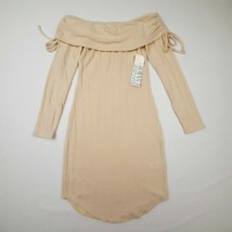 Almost Famous Women&#39;s Form-fitting Body Dress Size Small Beige TQ18 - £15.56 GBP