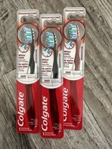 3x Colgate 360 Advanced Optic White Medium Manual Toothbrushes New - $7.69