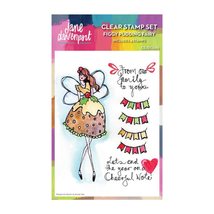 Creative Expressions 6&quot;X4&quot; Clear Stamp Set by Jane Davenport-Figgy Pudding Fairy - £5.59 GBP