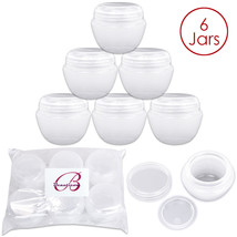 Beauticom (6 Pieces) 50G/50Ml High Quality Frosted White Ov Container Jars - £12.56 GBP