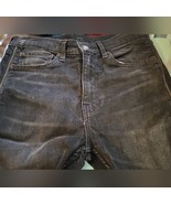 Mens Levi&#39;s 510 Black Distressed Skinny jeans with zippers  34x36 - $68.38 CAD