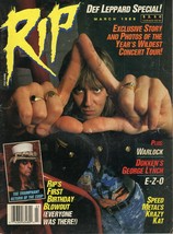 VINTAGE Mar 1988 RIP Magazine Def Leppard Special Alice Cooper Dokken - £19.46 GBP