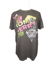 Vintage Gray Tom &amp; Jerry Cartoon T-Shirt Women&#39;s Size Large - $9.89