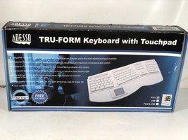 Vintage Adesso TruForm Ergonomic Keyboard &amp; Touchpad PCK-308T PS/2 - $59.39