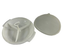 Vintage Tupperware Suzette 3 Piece 3 Section Dish Server With Lid And Handle - £9.57 GBP