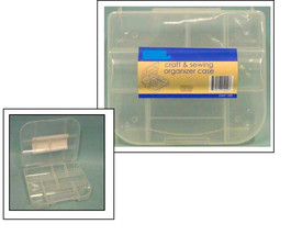 9 Compartment Storage Container Tray CLEAR PLASTIC Organizer CASE craft ... - $21.32