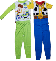 Toy Story 2 Disney Pajama Sets Buzz Lightyear Woody PJ Boy&#39;s 3T NEW W TAGS - £17.39 GBP