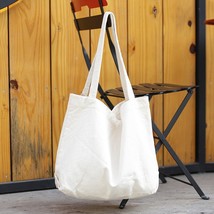 Large Size Canvas Handbag Simple Design Cotton Fabric Big Capacity Tote ... - $27.71