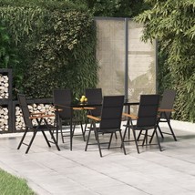 Garden Dining Set Black and Brown - $756.99