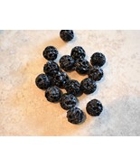 Black Acrylic Round Beads, Lava Beads, 12mm 38 pcs. - $4.59