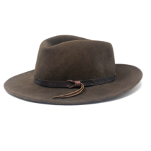 VTG Dorfman Pacific Brown Wool Felt Hat Size Men&#39;s Medium USA Made Indiana Jones - £28.12 GBP