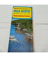 Vintage Wisconsin Dells Country Lake Delton Accommodations Directory Map - $157.41 MXN