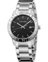 Calvin Klein K7Q21141 Stainless Steel Black Dial Ladies Watch - £150.31 GBP