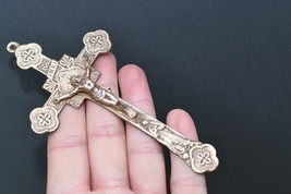 ⭐antique crucifix  bronze with Virgin Mary, 4.7/8&quot;inches⭐ - £46.15 GBP