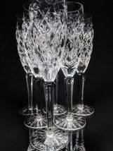Faberge Clear Crystal Flute Glasses Set of 6 image 6