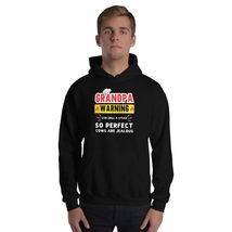 Grandpa warning Perfect Griller Funny Father&#39;s Day Present Unisex Hoodie Black - £28.97 GBP+