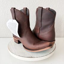 Lane EMMA JANE Womens Cowboy Bootie 9.5 Cognac Brown Western Cowgirl Sho... - $133.65