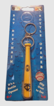 Minnesota Twins Mini Baseball Bat Keychain Key Ring With Bottle Opener Mlb - £6.24 GBP