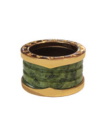 Bvlgari B.zero1 18 Karat Rose Gold Green Marble 4-Band Ring - $1,500.00