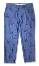 Brooks Brothers Mens Blue Clark Fit Lighthouse Boat Print Pants, 36W 32L... - £38.04 GBP