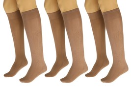 Massage Nylon Sheer Knee High Stockings for Women Reinforced Toe and Bas... - £8.14 GBP