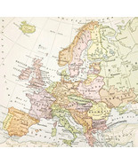 1920 Map Europe Political Italy German Empire Russia Spain France Hungar... - $42.11 CAD