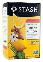 Stash Tea Company Caffeine Free Herbal Tea Lemon Ginger - $9.91