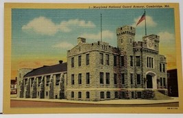 Maryland National Guard Armory Cambridge Md Postcard I2 - £5.44 GBP