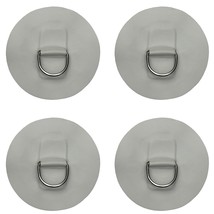 4 X Stainless Steel D-Ring Pad/Patch For Pvc Inflatable Boat Raft Dinghy Kayak - £18.82 GBP