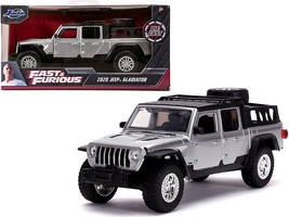 2020 Jeep Gladiator Pickup Truck Silver with Black Top "Fast & Furious" Movie 1/ - $889.78 MXN