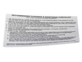 Fits Stoelting 324509 Decal/Label, Cleaning &amp; Sanitizing, Soft Serve/Sha... - $42.09