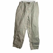 Timberland Mens Khaki Cargo Work Pants Size 34X29 Flat Front &amp; Leg Pockets - £32.55 GBP