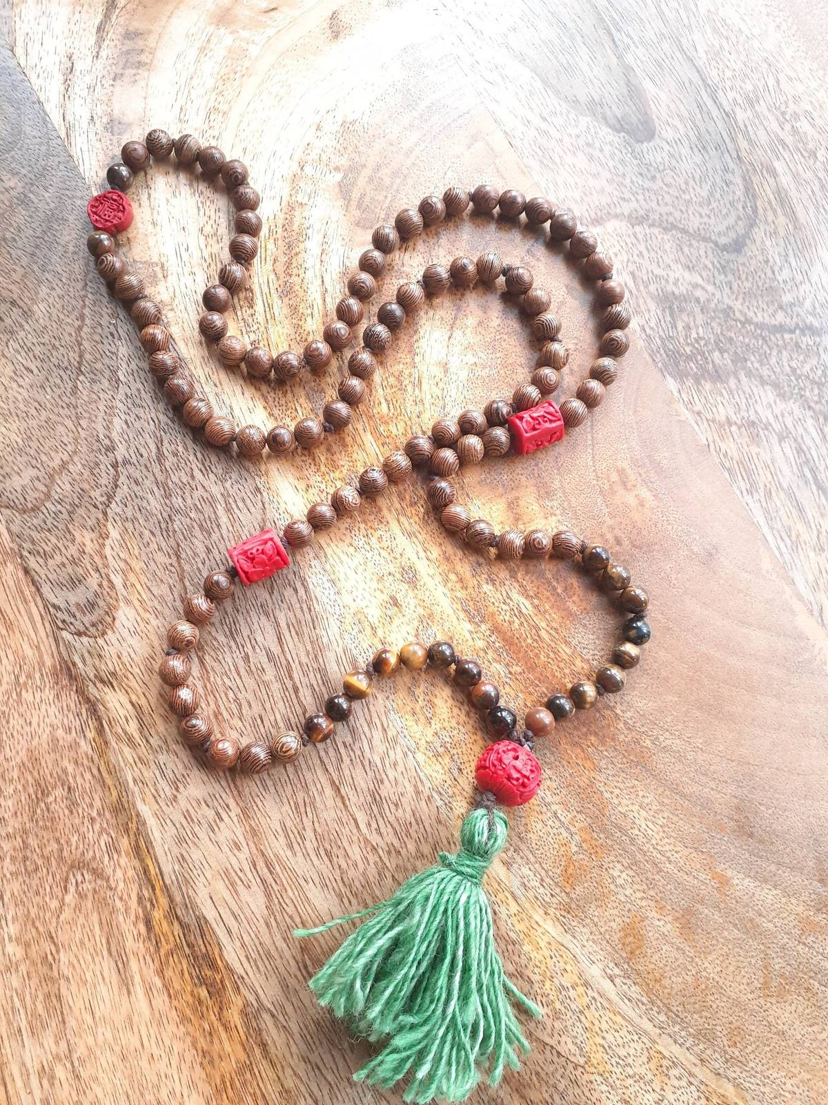 Natural Wood Japa Mala 108 Beads - $40.40