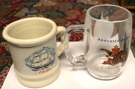 2 vintage glass mugs Old spice and Wake Forest Anheuser Busch  2000 Presidential - £17.00 GBP