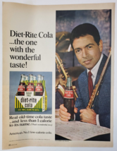 1967 Diet Rite Cola Vintage Print Ad Paul Horn Jazz Musician Real Old Ti... - $14.95