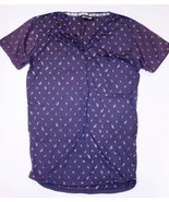 RELIGION Barney&#39;s SHIRT Musical NOTES Button TOP Cotton ( S/2 ) - $94.93 CAD