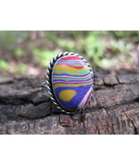 Metaphysical Rainbow Agate ring Devata Angelic Spirit of Renewal and Hea... - $111.00