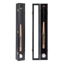 Baseball Bat Display Case Wooden Frame With Acrylic Transparent Door Hol... - $92.99
