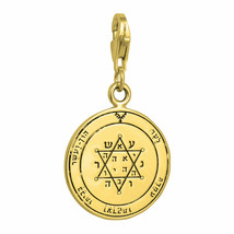 Pendentif Sceau Roi Salomon Tranquility &amp; Equilibrium Carabin Dorure Argent... - $63.43