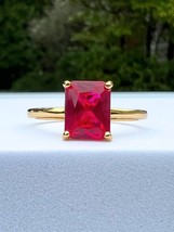 Ruby Ring, Gold Vermeil - £52.11 GBP