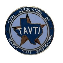 Texas Association Of Vehicle Theft Investigators TAVTI Enamel Lapel Hat Pin - $11.95