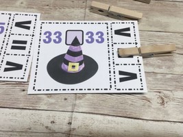 Witch’s Hat - Math - Cards for Learning Center 40 Cards- Teaching supplies - £8.99 GBP