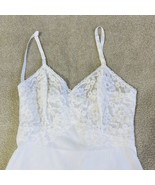 Vintage Kayser Full Slip White Lace Lined Top Slip Sz 32 Adjustable Straps - £18.89 GBP