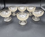 Vintage Tiara Glass “Sandwich Clear” Embossed Champagne Sherbet Cups - S... - £17.80 GBP