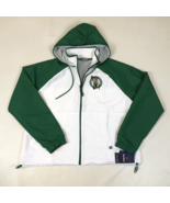 Fanatics Womens Boston Celtics White Green Windbreaker Hooded Lined Jack... - $935.17 MXN