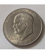 US$1 EISENHOWER Dollar 1971 Large Standard Circulation No Mint Mark Coin  - €83,32 EUR