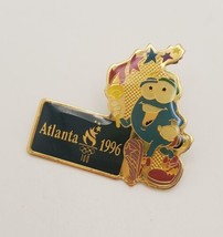 1996 Atlanta Olympic Games Enamel Hat Vest Lapel Pin Izzy Mascot On Card - £15.41 GBP