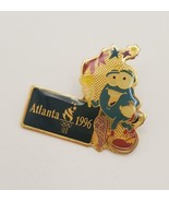 1996 Atlanta Olympic Games Enamel Hat Vest Lapel Pin Izzy Mascot On Card - £15.38 GBP