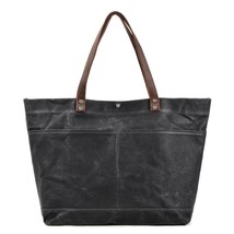 Retro ed Canvas Tote Bag Sling Bag Men&#39;s Style Handbag Simple  Bag Black Shoppin - £82.16 GBP